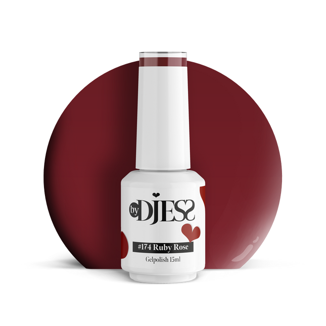 By Djess Gel Polish | Gellak | #174 Ruby Rose - 15 ml