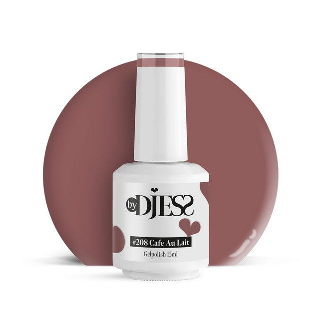 By Djess Gel Polish | Gellak | #208 Cafe Au Lait - 15 ml