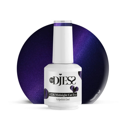 By Djess Gel Polish | Gellak | #256 Midnight Cat Eye - 15 ml