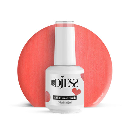 By Djess Gel Polish | Gellak | #274 Coral Blush - 15 ml