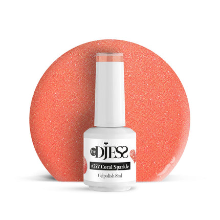 By Djess Gel Polish | Gellak | #277 Coral Sparkle - 8 ml