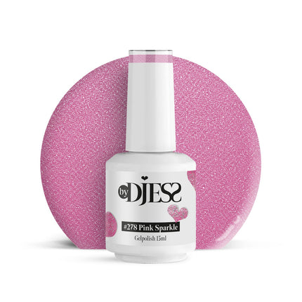 By Djess Gel Polish | Gellak | #278 Pink Sparkle - 15 ml
