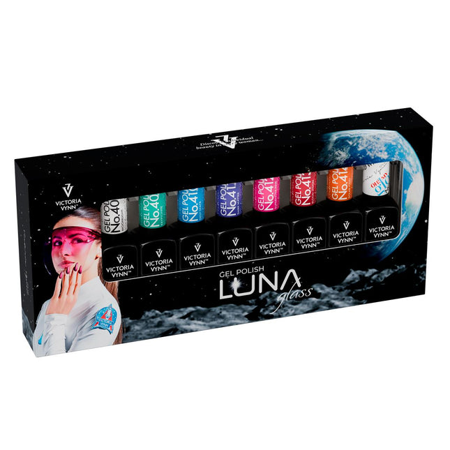Victoria Vynn Salon Gellak | 8-pack | Lunaglass met magneet #408 - #414 + OH! My Gloss Top Coat