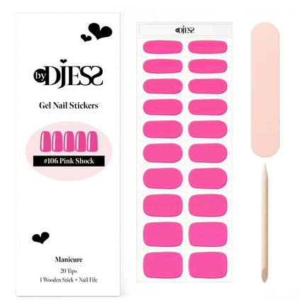 By Djess Gel Stickers | Manicure | #106 Pink Shock