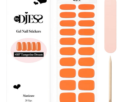 By Djess Gel Nail Stickers | Manicure | #107 Tangerine Dream