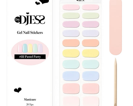 By Djess Gel Nail Stickers | Manicure | #111 Pastel Party