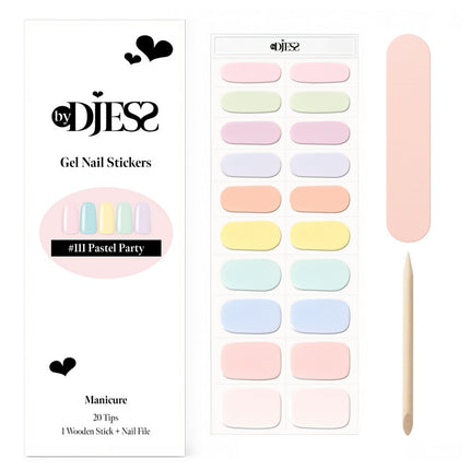 By Djess Gel Stickers | Manicure | #111 Pastel Party