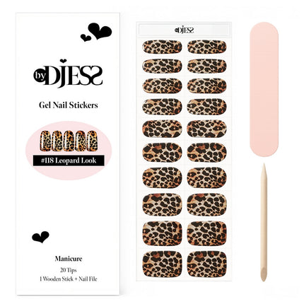 By Djess Gel Stickers | Manicure | #118 Leopard Look