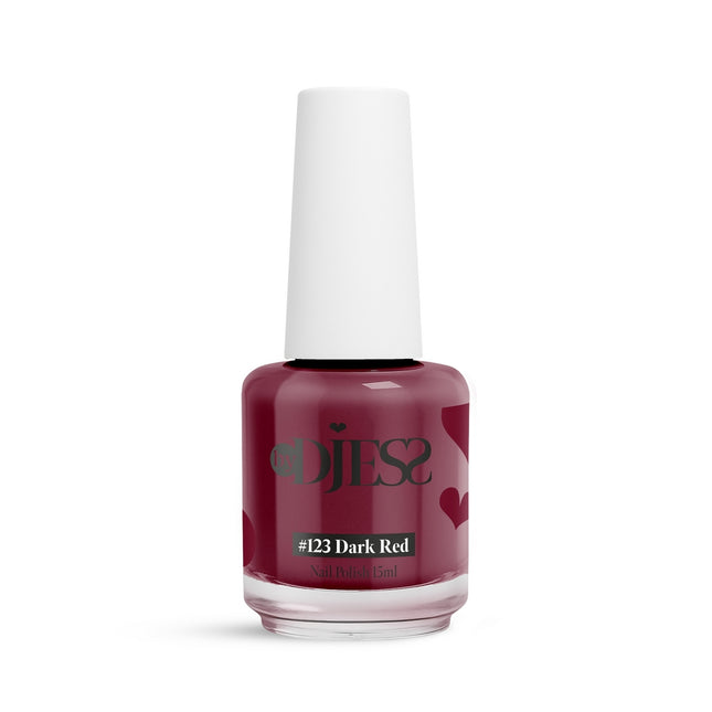 By Djess Nail Polish | Nagellak | #123 Dark Red - 15 ml