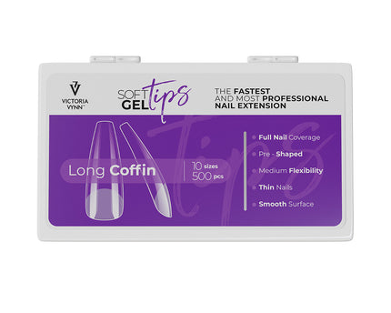 Victoria Vynn Soft Gel Tips | Long Coffin